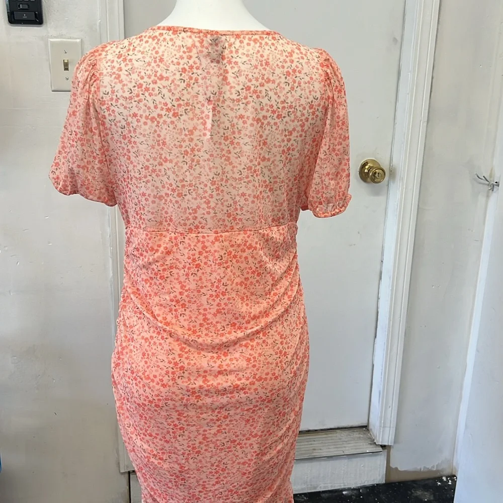 Asos peach body con dress women size 14  run small New with tag